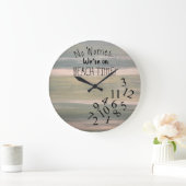 ビーチ時間計に心配は無おもしろいい ラージ壁時計 (ホーム)