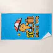 ビーチ時間1 ビーチタオル (正面)