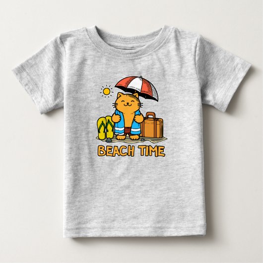 ビーチ時間1 ベビーTシャツ (正面)