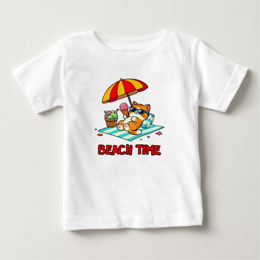 ビーチ時間3 ベビーTシャツ (正面)