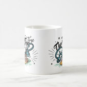 ビーチ時間、サーフィンオンビーチ コーヒーマグカップ (中央)