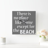 ビーチ時間 スクエア壁時計 (ホーム)