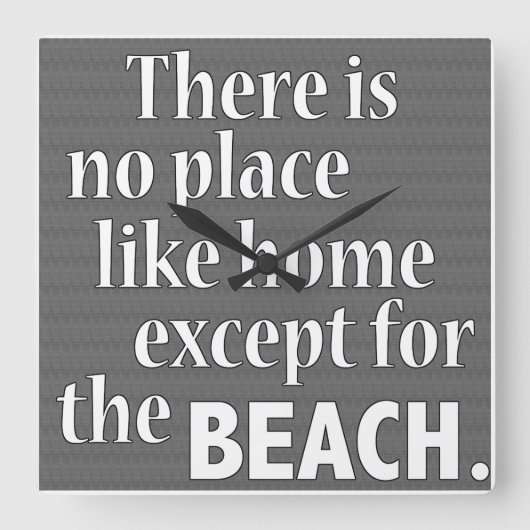 ビーチ時間 スクエア壁時計 (正面)