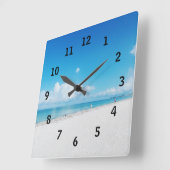 ビーチ時間 スクエア壁時計 (傾斜)