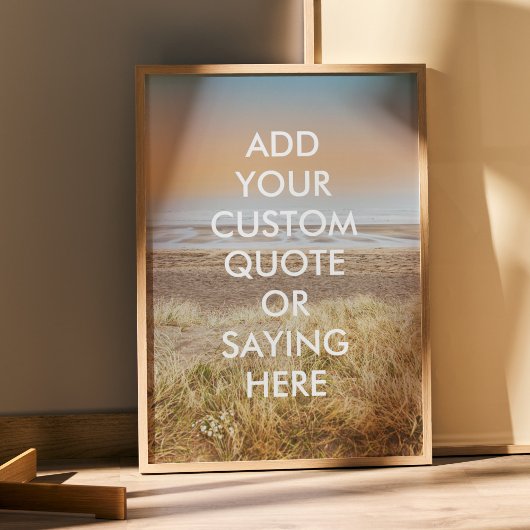 ビーチ景観パーソナライズされた引用文 ポスター