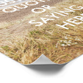 ビーチ景観パーソナライズされた引用文 ポスター (角)