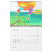 ビーチ暦の年 カレンダー (2月 2027)