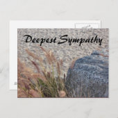 ビーチ最深悔やみや弔慰 ポストカード (正面/裏面)