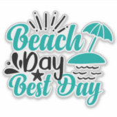 ビーチ最高の日-68634 シール (正面)