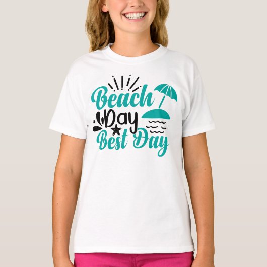 ビーチ最高の日-68634 Tシャツ (正面)