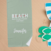 ビーチ最高の脱出誰でもセージ緑を持つことができ ビーチタオル