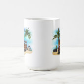 ビーチ木質ワゴンマグ コーヒーマグカップ (中央)