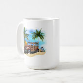 ビーチ木質ワゴンマグ コーヒーマグカップ (正面左)