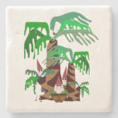 ビーチ格言ストーンコースター ストーンコースター (正面)