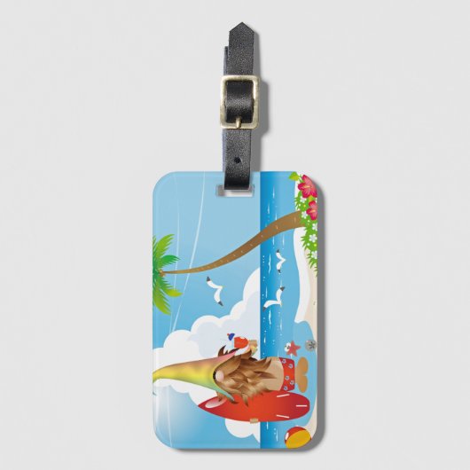 ビーチ格言ラゲージタグ ラゲッジタグ (正面縦)