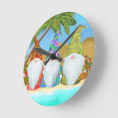 ビーチ格言  ラウンド壁時計 (傾斜)