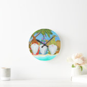 ビーチ格言  ラウンド壁時計 (ホーム)