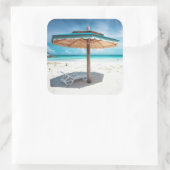 ビーチ椅子および傘 |シルバーサンズビーチ スクエアシール (バッグ)