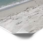 ビーチ椅子と傘のビーチ ポスター (コーナー)