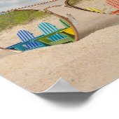 ビーチ椅子のサングラスでの反射 ポスター (角)