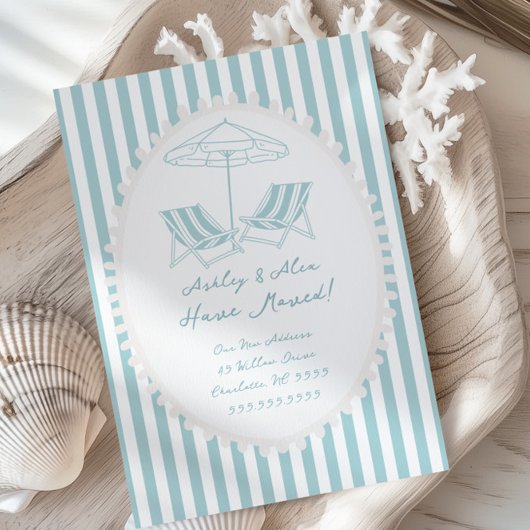 ビーチ椅子の移動発表 招待状