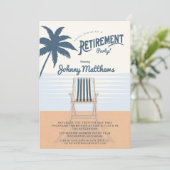 ビーチ椅子の退職パーティー 招待状 (スタンド正面)