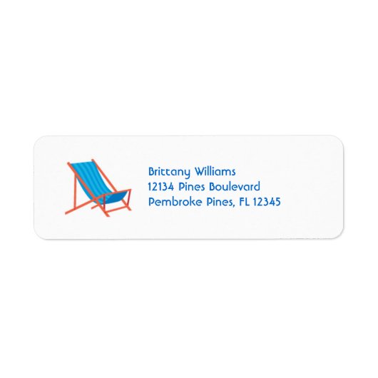 ビーチ椅子ラベル ラベル (正面)