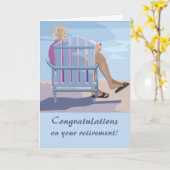 ビーチ椅子引退用カード カード (黄色い花)