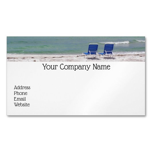 ビーチ椅子用名刺マグネット マグネット名刺 (正面)