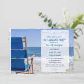 ビーチ椅子退職招待状 招待状 (スタンド正面)