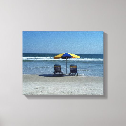ビーチ椅子 キャンバスプリント (正面)
