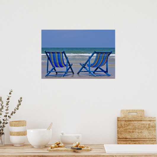 ビーチ椅子 ポスター (キッチン)
