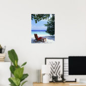 ビーチ椅子 ポスター (ホームオフィス)