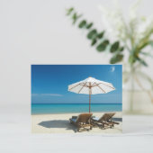 ビーチ椅子 ポストカード (スタンド正面)