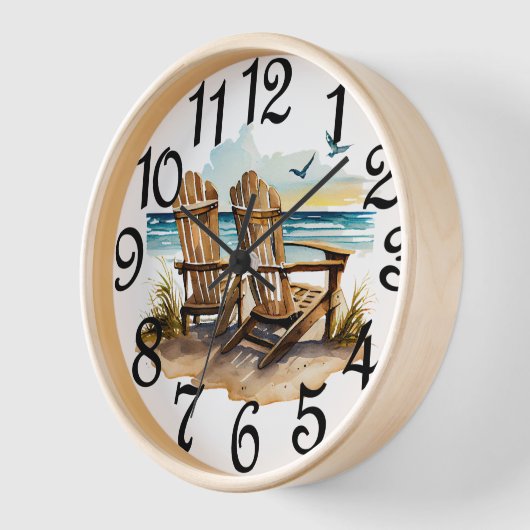ビーチ椅子 壁時計 (傾斜)