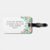 ビーチ植物ビーチサンダルモノグラム ラゲッジタグ (裏面横)