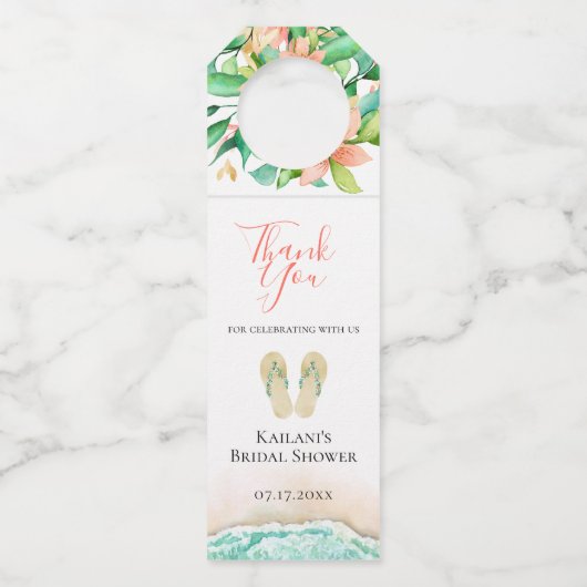 ビーチ植物学ビーチサンダル ボトルネックタグ (正面)