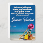 ビーチ楽しむでの夏休み シーズンカード (正面/裏面)