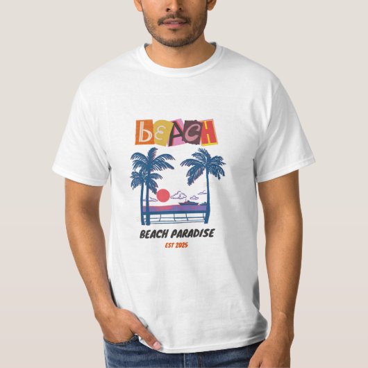 ビーチ楽園 Tシャツ (正面)