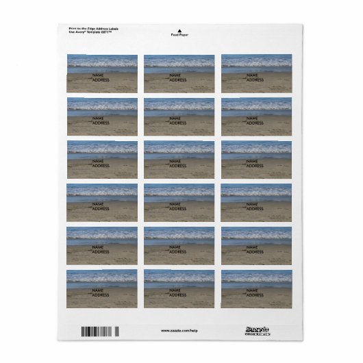 ビーチ標識 ラベル (フルシート)