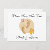 ビーチ機器シンボルの日付の保存 案内ポストカード (正面/裏面)