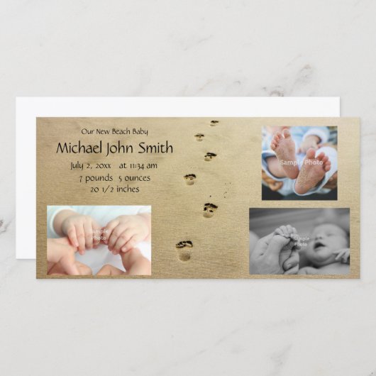 ビーチ機器シンボルベビーの発表 案内状 (正面/裏面)