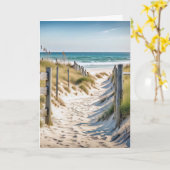 ビーチ機器シンボル悔やみや弔慰 カード (黄色い花)