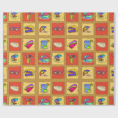 ビーチ正方形 ラッピングペーパー (フラット)