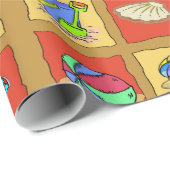 ビーチ正方形 ラッピングペーパー (ロールコーナー)