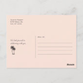 ビーチ水と砂の写真の保存日付 ポストカード (裏面)