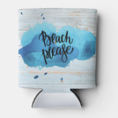 ビーチ水の色の素朴ビーチ 缶クーラー (正面)