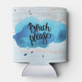 ビーチ水の色の素朴ビーチ 缶クーラー (裏面)