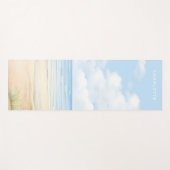 ビーチ水の色パーソナライズされた名 ヨガマット (正面(横))