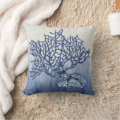 ビーチ水グラデーション彩しぼり模様シーサンゴ クッション (ブランケット)